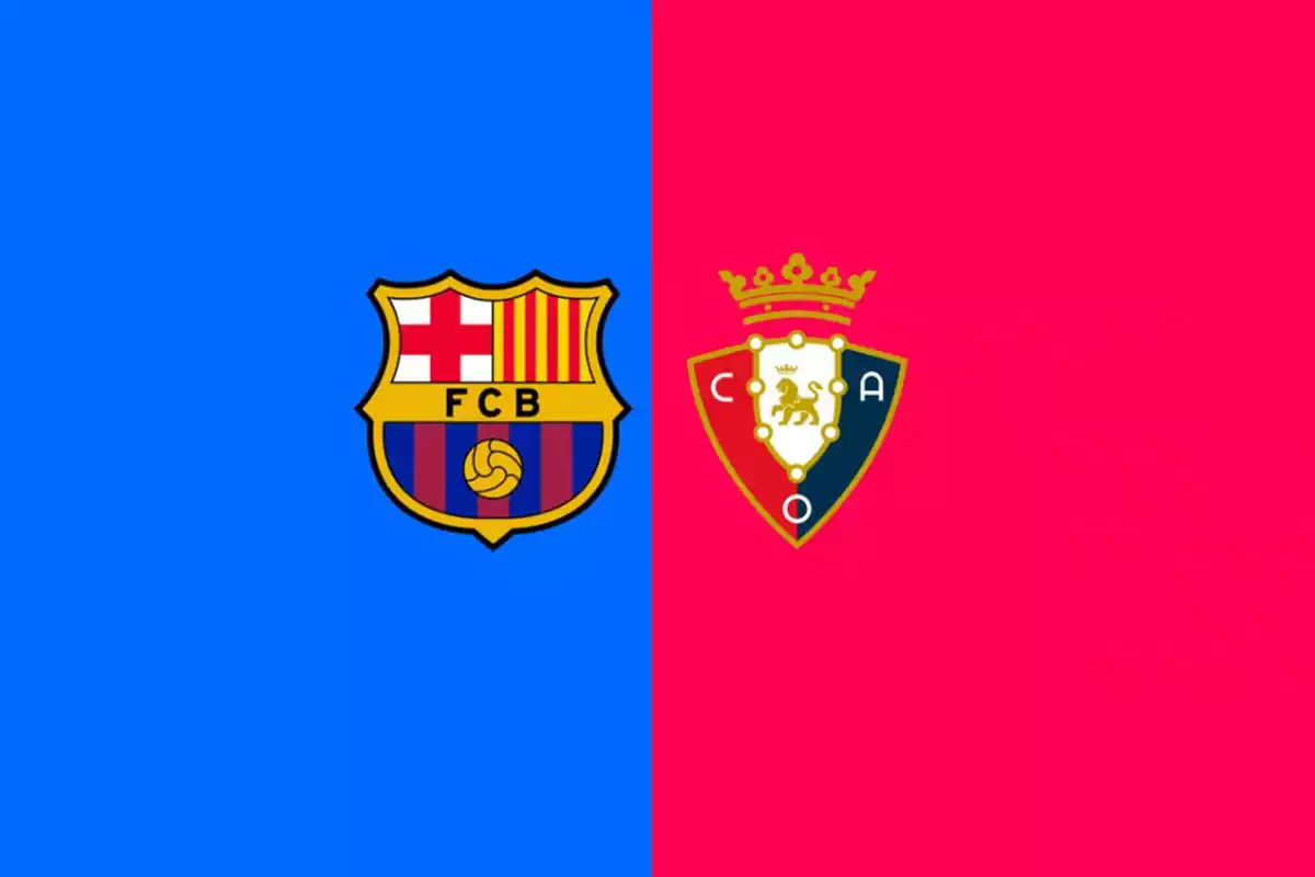 Los escudos de Barça y Osasuna
