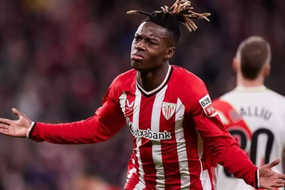 Nico Williams con la camiseta del Athletic Club