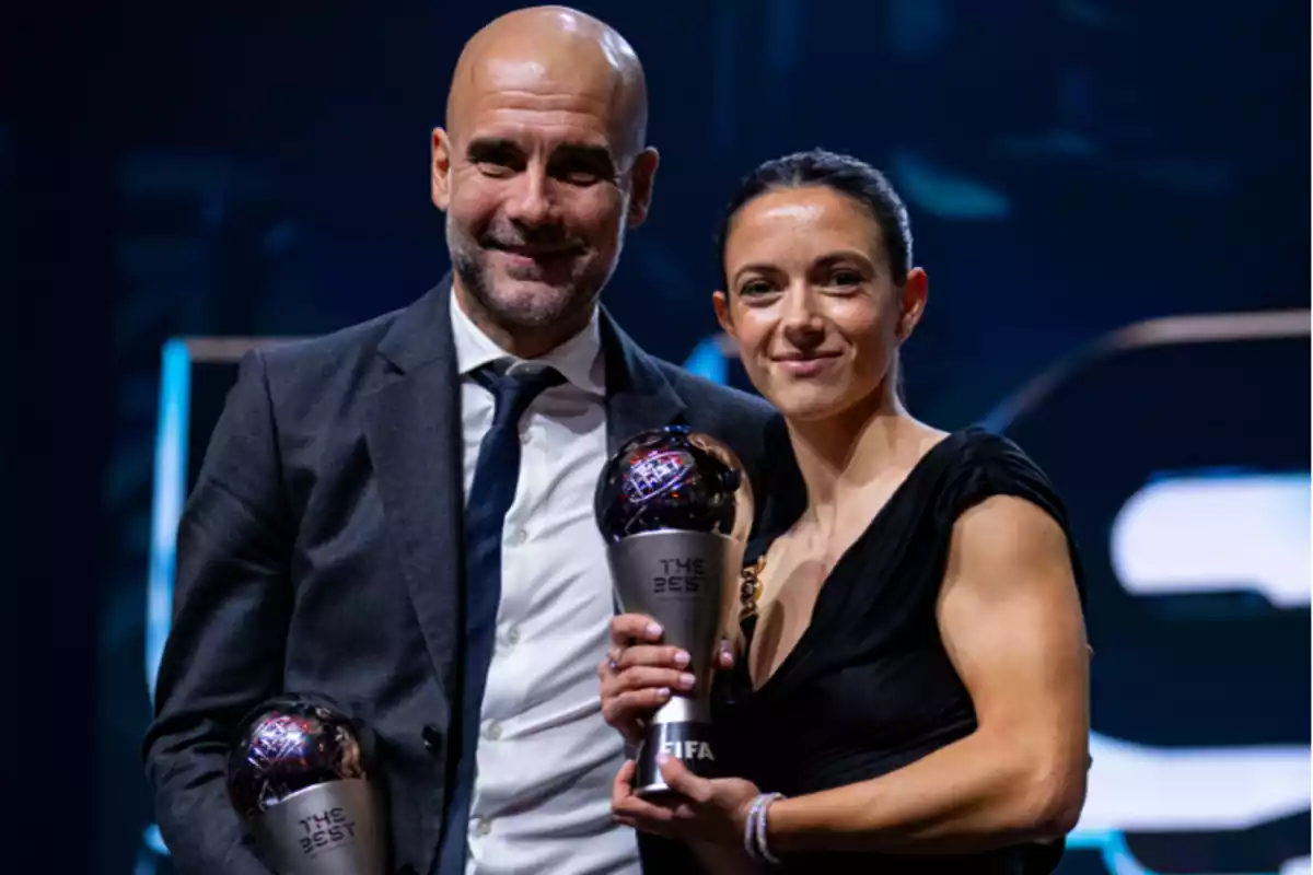 Guardiola y Aitana en la gala de The Best.