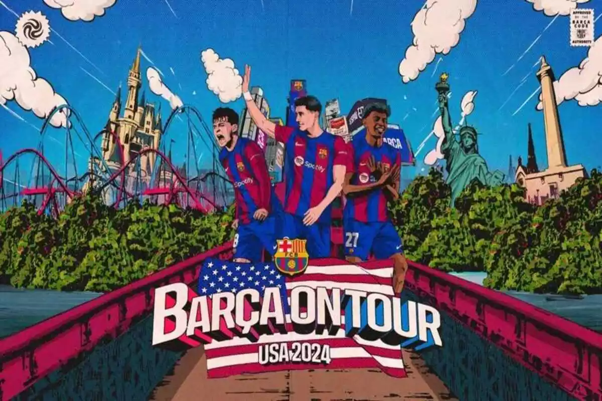 Cartel del Barça para la pretemporada