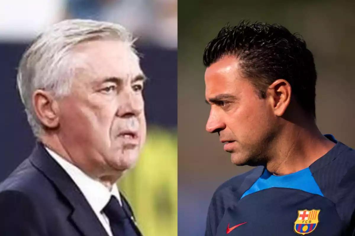 Carlo Ancelotti y Xavi Hernández