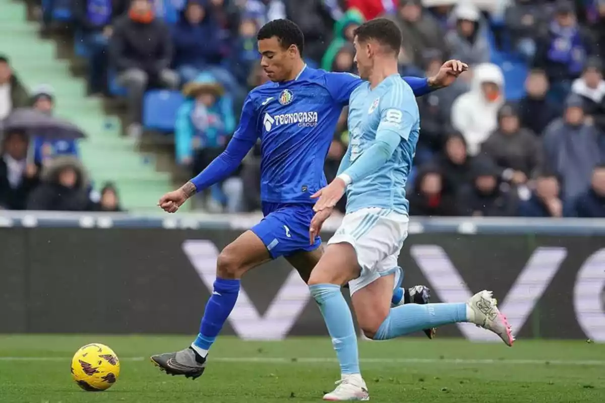 Mason Greenwood con el Getafe